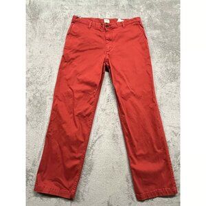 Dockers Mens Red Straight Fit Pants 36x32 Y2K Baggy